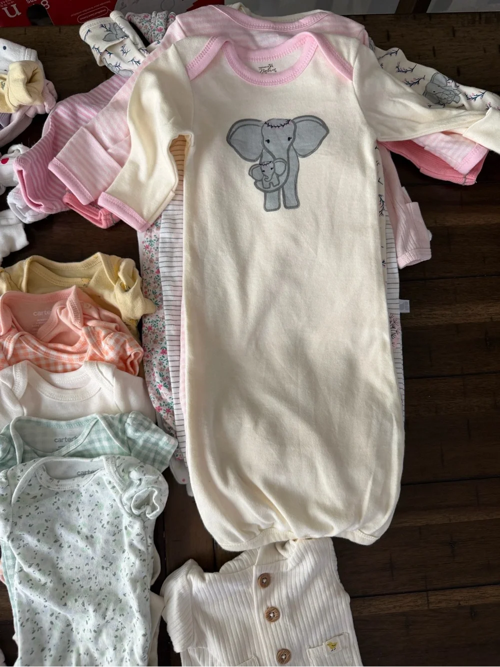Mixed Baby PREEMIE one-Piece and Sleepwear Set in Cream, Pink, Yellow, Lavender